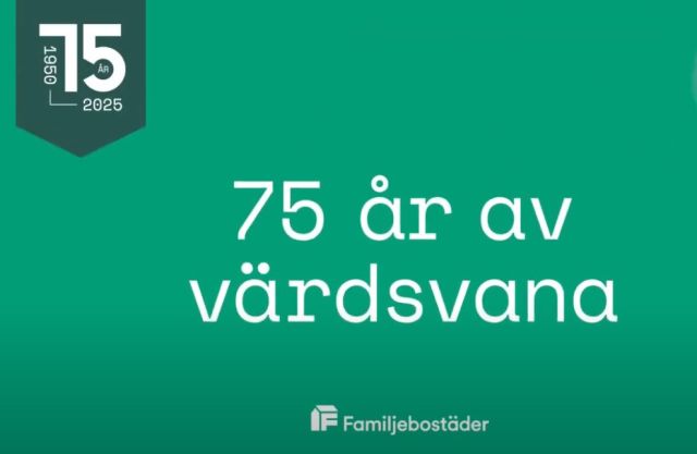 Familjebostäder fyller 75 år – en resa genom Göteborgs historia