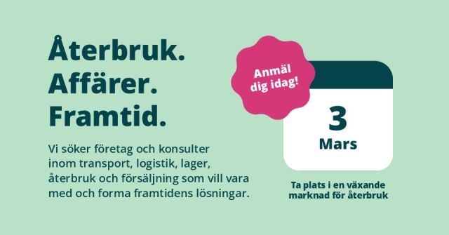 Digital informationsträff: Ta plats i en växande marknad för återbruk