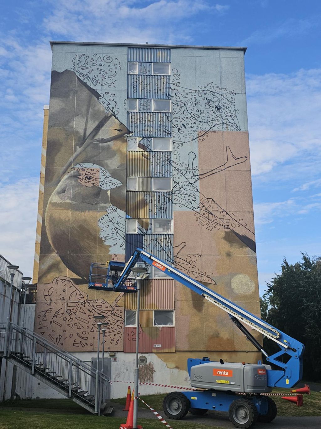 Muralmålning pågår i Bergsjön